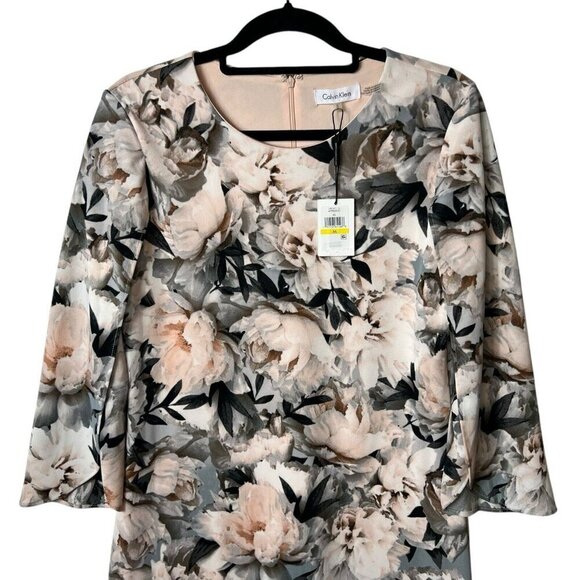 Calvin Klein Floral Dress Women’s Size Medium NWT Lined Workwear - Picture 2 of 11
